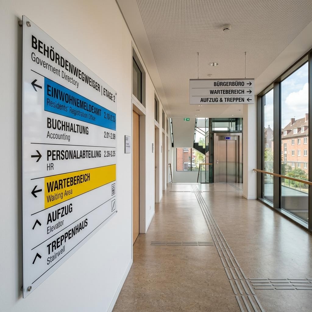 Schilder und Beschriftung für Behörden
