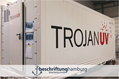 Container mit Folienschrift und Aufkleber bekleben in Hamburg