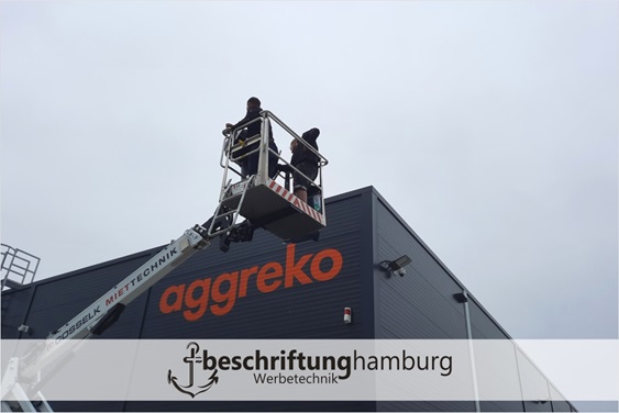 Fassadenbeschriftung für Hamburg Bergedorf Harburg