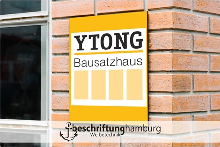 Fassadenschilder Hamburg mit Logodruck