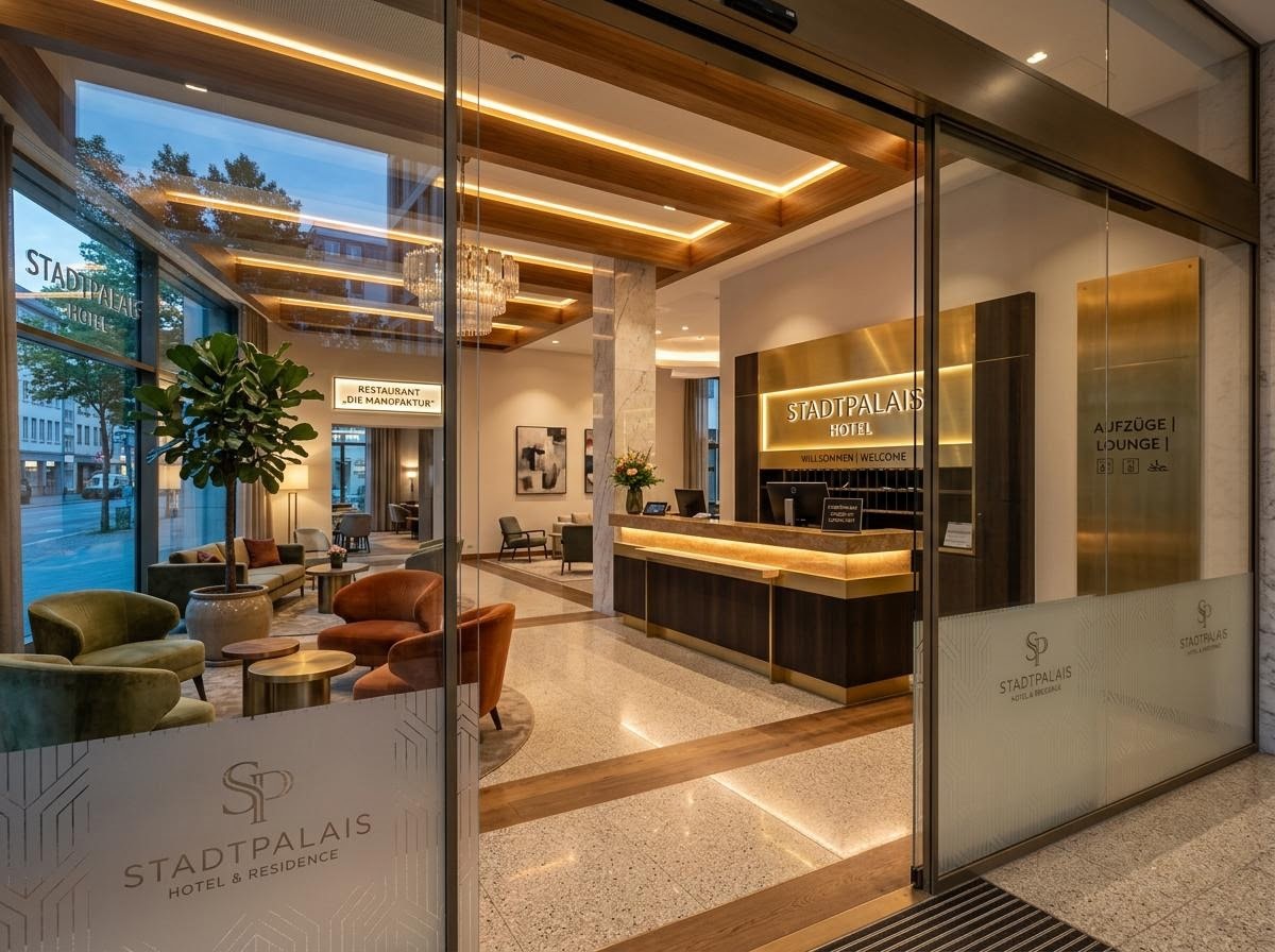 Hotellobby Beschriftung Hamburg