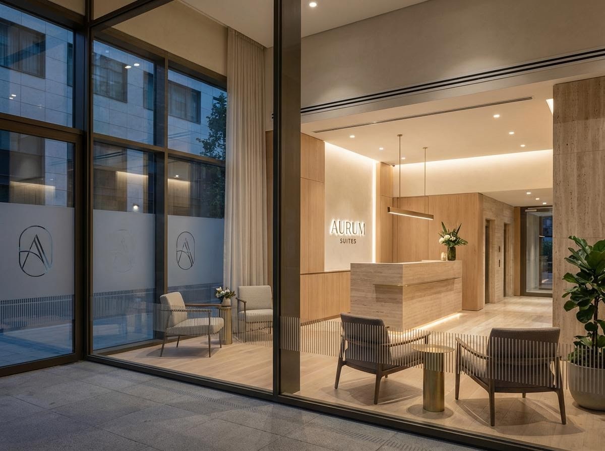 Sichtschutzfolie Hotellobby Hamburg