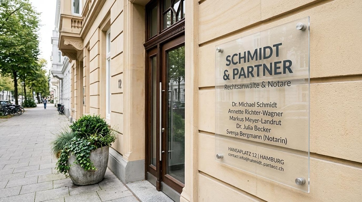 Kanzleischilder und Notarschilder in Hamburg