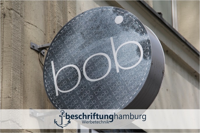 Lichtkastenschild in Hamburg mit Aufkleber drucken