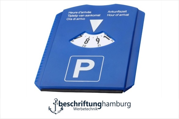 Parkscheiben bedrucken mit Logo in kleiner Stückzahl Werbeartikel