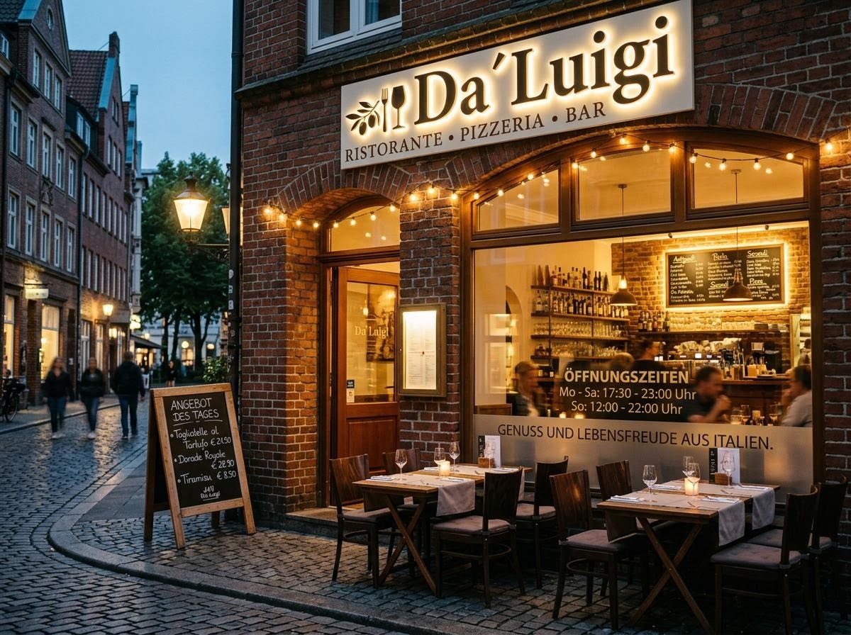 Restaurant beschriften und Schilder in Hamburg