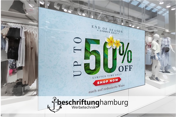 Plakate für Ladengeschäfte in Hamburg, Lüneburg und Harburg