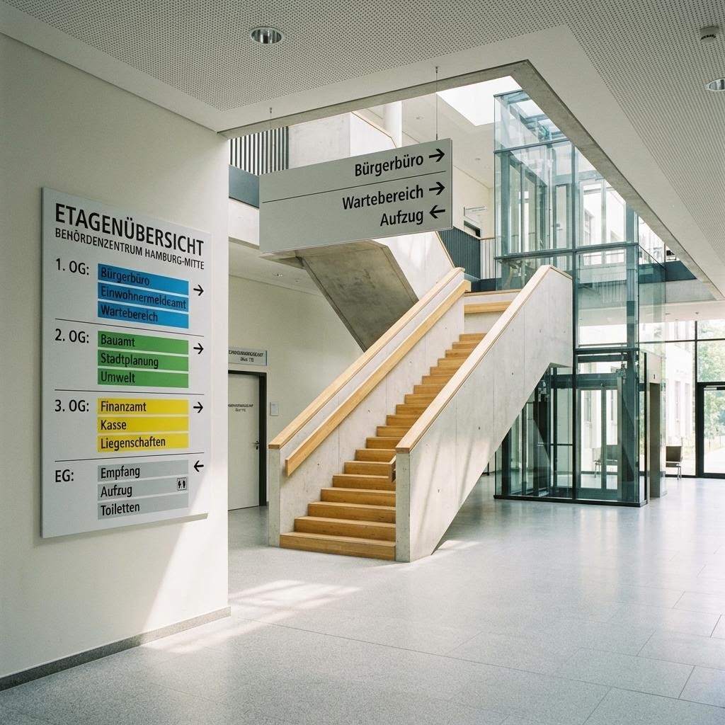 Wegleitsystem und Schhilder in Hamburg