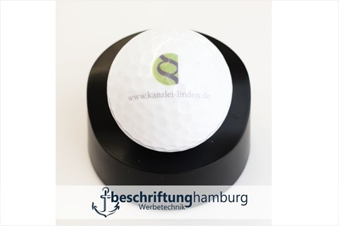Golball mt Logo bedrucken von Beschriftung Hamburg